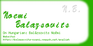 noemi balazsovits business card
