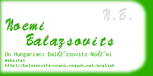 noemi balazsovits business card